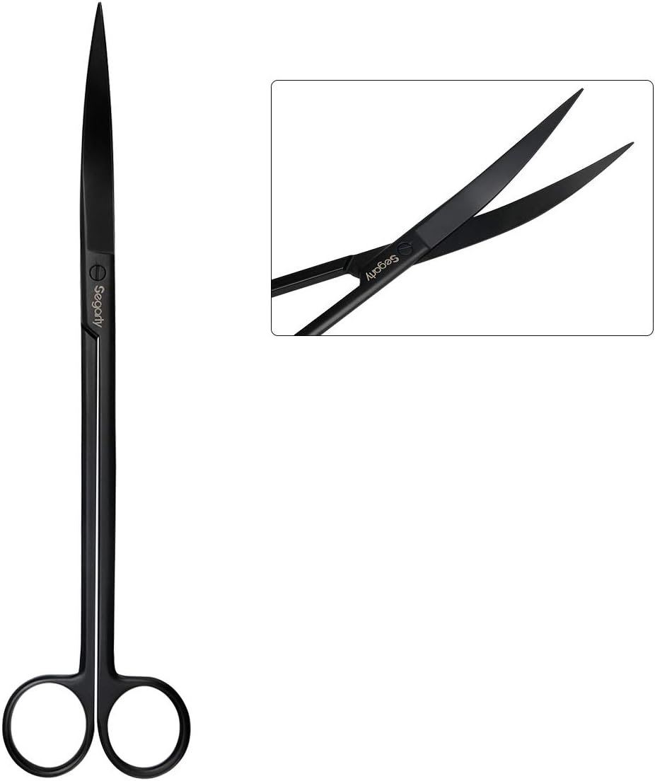 Segarty Aquarium Tools, 6 in 1 Stainless Steel Aquatic Plant Tweezers Scissor Spatula for Planted Freshwater Aquarium
