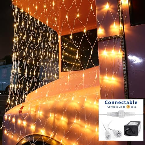 Joomer Christmas Net Lights - 11FT x 4.5FT 300LED Plug-in Light-Warm White