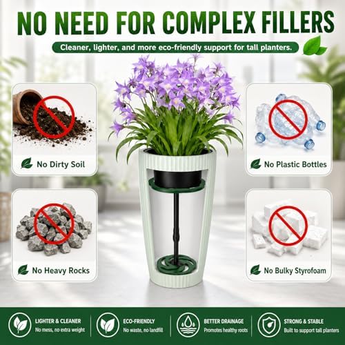KJX Plant Risers for Inside Pots, 12-21" Adjustable Height Plant Riser