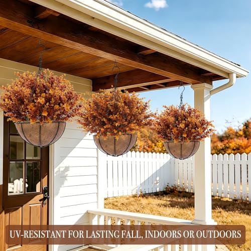 20 Bundles Artificial Fall Flowers for Outdoors Fall Decorations for Home