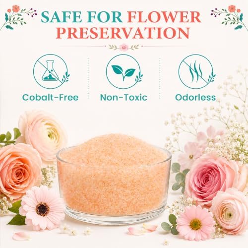 LotFancy Silica Gel Flower Drying, 6 LBS Reusable Color Indicating Silica Crystals for Wedding Bouquet Preservation, Resin Art, DIY Crafts