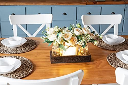 Mkono Mason Jar Lights Centerpieces for Tables Dining Room Farmhouse Decor