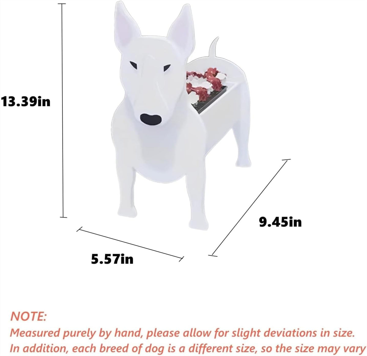 Bull Terrier Dog Planter Pots, Animal Shaped Flower Pot | Cute Plant Gift for Women and Pet Lovers, Indoor Outdoor