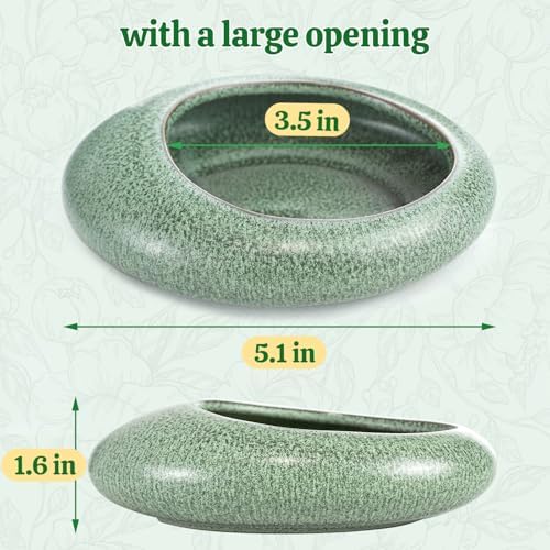 Flower Frog Vase Kit, Ikebana Flower Arrangement Ceramic Water Drop Flower Pot Flower Frog Flower Arrangement Vase Kit (Green Small Size)