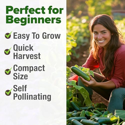 HOME GROWN Persian Cucumber Seeds, 50+ Seeds, Cucumis sativus