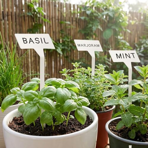 KINGLAKE GARDEN Outdoor Plastic Plant Labels 50 Pack 11.8 inch Outdoor
