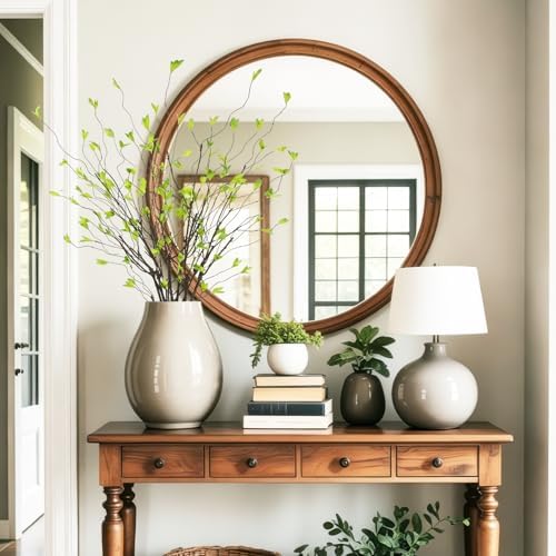 6Pcs Artificial Greenery Branches 41 Inch Faux Greenery Stems for Vase Fake Ficus Twig Plants Realistic Flexible Willow Branches for Tall Floor Vase Filler Home Centerpieces Arrangements Office