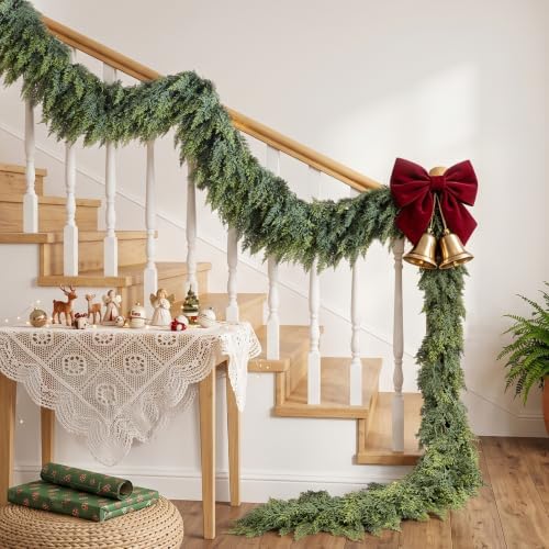 6FT Soft Textured Cedar Garland, Realistic Artificial Christmas Garlands