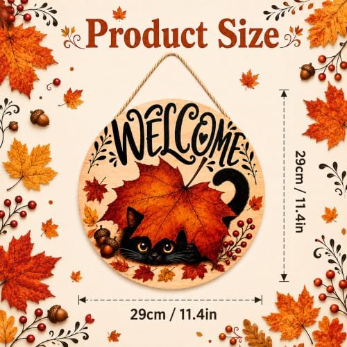 Fall Decor - Autumn Welcome Sign for Front Door | Thanksgiving Decorations