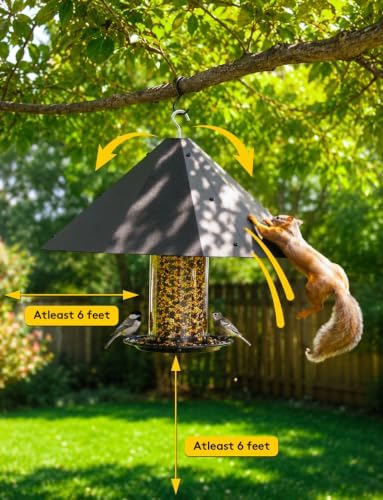 19'' Metal Squirrel Baffle for Bird Feeder Pole