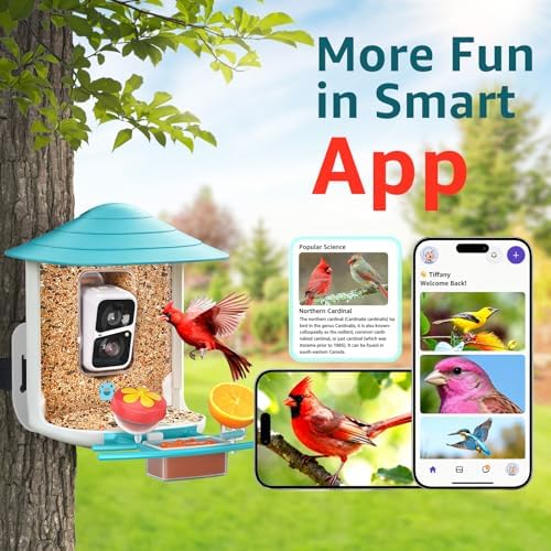 birdsnap® TUC Bird Feeder with Camera Solar Powered 2K Video with 32GB Card