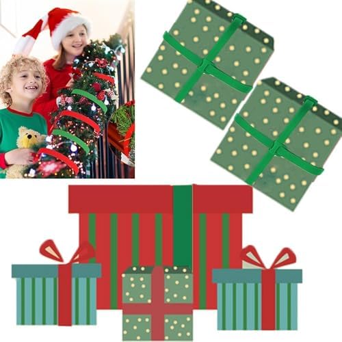 Christmas Garland Ties - 12" Multifunction Holiday Plant Cable Ties Adjustable Reusable Nylon Garden Plant Cable Strap for Xmas Tree Stairway Decoration Present Wrapping (50pcs Green)