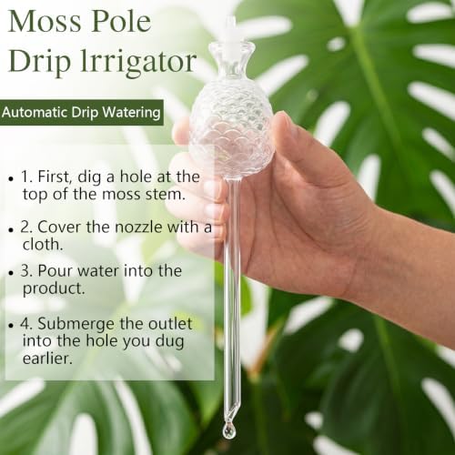 4 Pack 24 Inch,Self Watering Plastic Moss Pole for Monstera