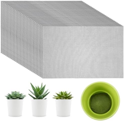 30PCS Flower Pot Hole Mesh Pad Drainage Screen Succulent Bonsai Mesh