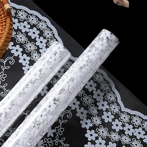 RUSPEPA 20 Sheets Flower Wrapping Paper - Lace Cellophane Plastic Packaging - Waterproof Floral Bouquet Wrapping Paper - Florist Supplies Packaging for Birthday, Wedding and DIY Crafts
