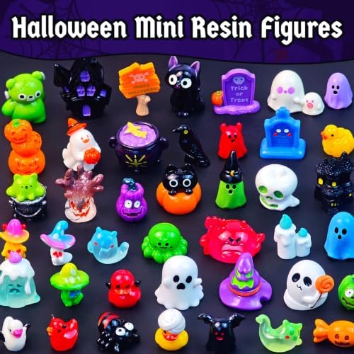 52 Pcs Halloween Mini Resin Figures Tiny Small Ghost Miniature Figurines