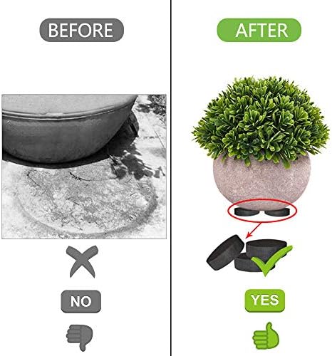 40Pcs Pot Feet Invisible Round Flowerpot Riser Stands Self - Adhesive Black Non - Slip Heavy Duty Pot Pad for Balcony