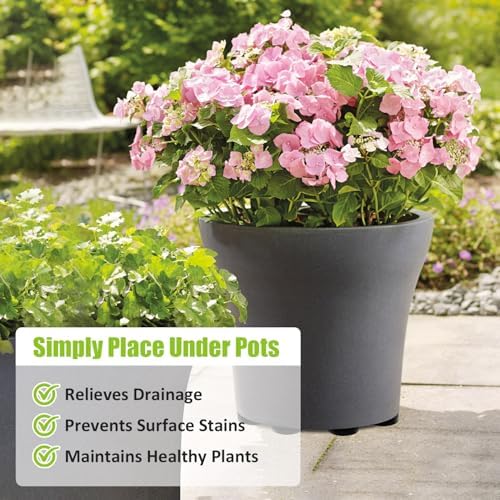 12 Pack Invisible Pot Feet, Solid Rubber Pots Risers