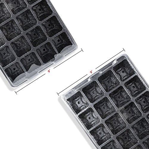LOVEDAY 10 Pack -240 Cells -24 Grow Trays with Humidity Dome and Cell Insert - Mini Propagator for Seed Starting and