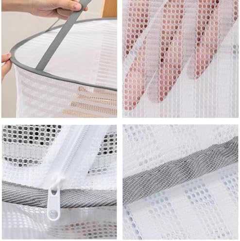 3 Layer Hanging Herb Drying Rack with Foldable Mesh Design