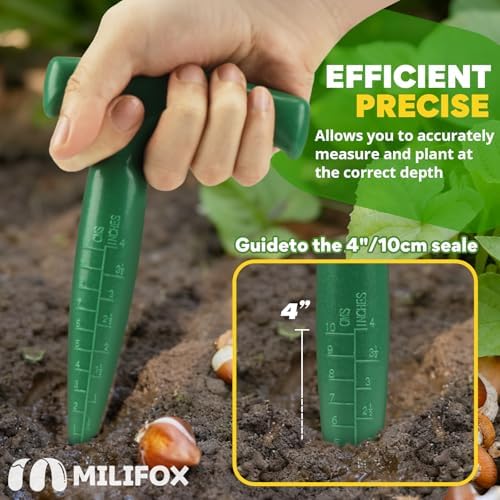 Seed Planter Tool, Seed Dibber, Seed Dispenser, Green, 2 Pcs
