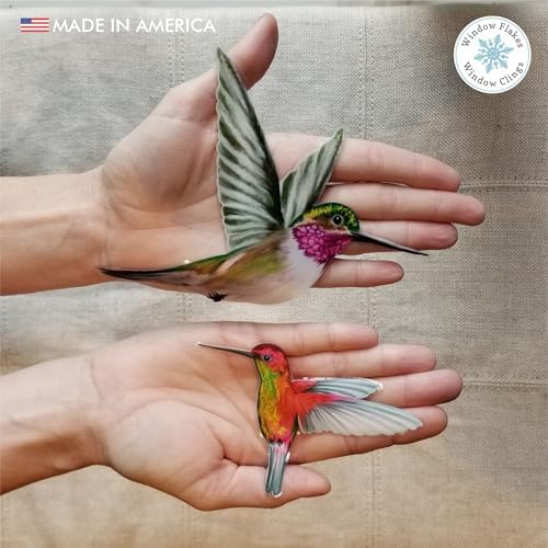 20-Pack Hummingbird Bird Strike Prevention Window Clings