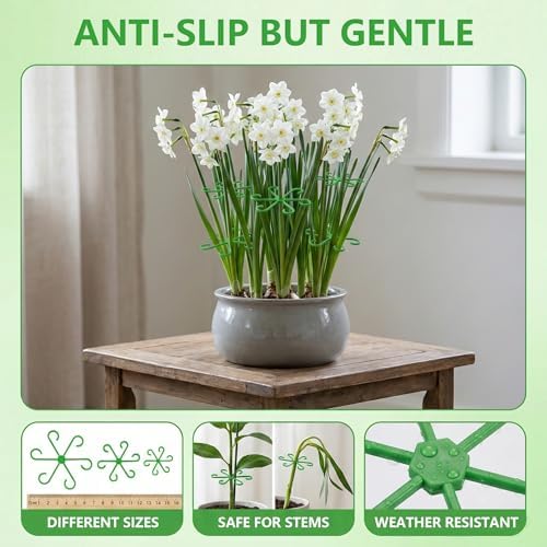 Opasyo 16PCS Plant Stem Support Clips for Indoor Climbing Houseplants