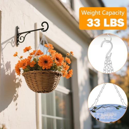 79Inch Hanging Basket Chain,Silver Adjustable Length Hanging Chain