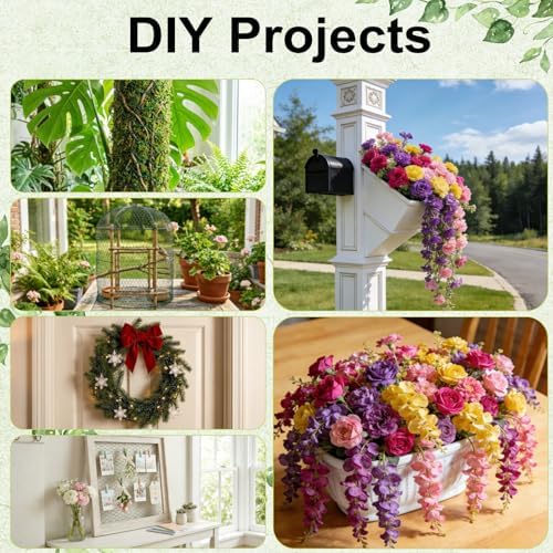 Chicken Wire for Floral Arrangements, 15.7"x157" Green PVC Coated Mesh