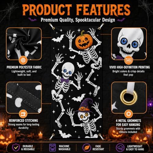Halloween Skeleton Door Cover