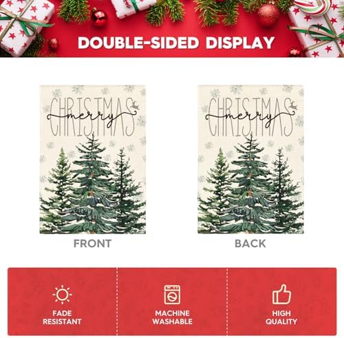 AVOIN colorlife Merry Christmas Pine Tree House Flag 28x40 Inch