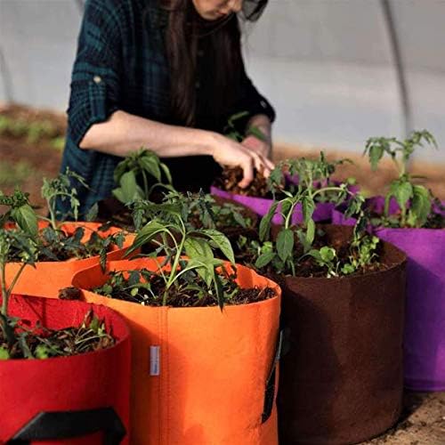 Bootstrap Farmer Grow Bags 7 Gallon, Brown 10 Pack, Colored Fabric Pot for Peppers, Potatoes, Tomatoes and Plants