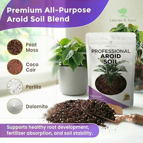 Professional Aroid Soil Mix Large 2.2 Quarts Ready to Use, Premium Potting Soil for Aroid Plants Monstera Philodendron Indoor Plants, Peat Moss Coco Coir Perlite Dolomite Made in USA