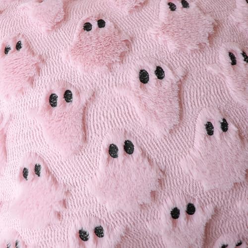 Halloween Pillow Covers 20x20 Set of 2 Pink Ghost Farmhouse Home Decor