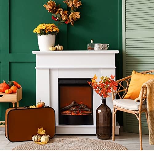 SATINIOR 16 Pcs Fall Maple Leaves Branch Faux Autumn Leaves Stem for Vase