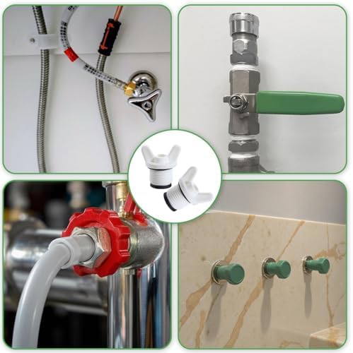 5 Pcs 1/2” NPT Pipe Fitting End Caps Connector Plug with Butterfly Handle PPR Pipe Plug Male Thread Pipes Caps and Plugs Fittings 20mm Water Hose Plugs Water Tubing Connector Waters Stop Fittings