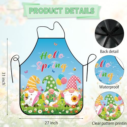 Funny Seasonal Holiday Apron, Adjustable Kitchen Cooking Apron for Women Men BBQ Baking Gardening Party Supplies