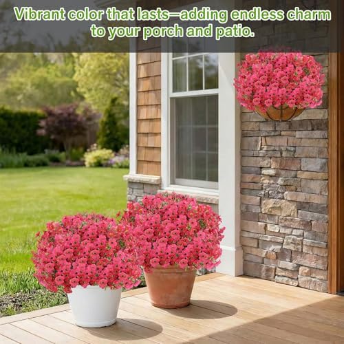 13 Bundles Artificial Flowers for Outdoors Summer Decoration