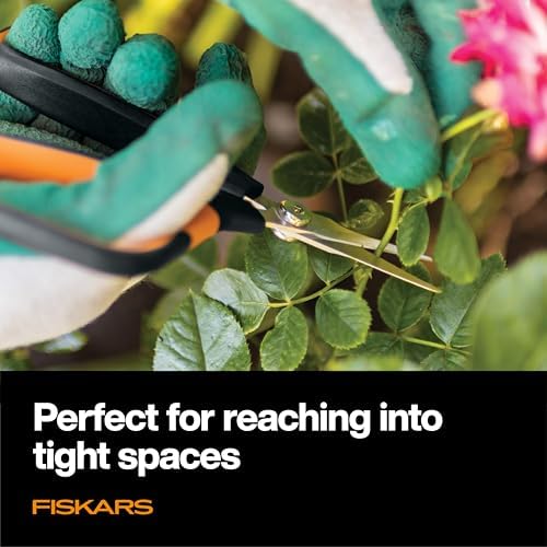 Fiskars 7" Loop Micro-Tip Pruning Shears, Garden Snips for Intricate Cuts