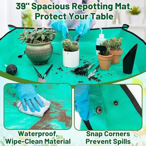 ANPHSIN 20pcs Small Gardening Tools Gifts for Women Beginners, Green