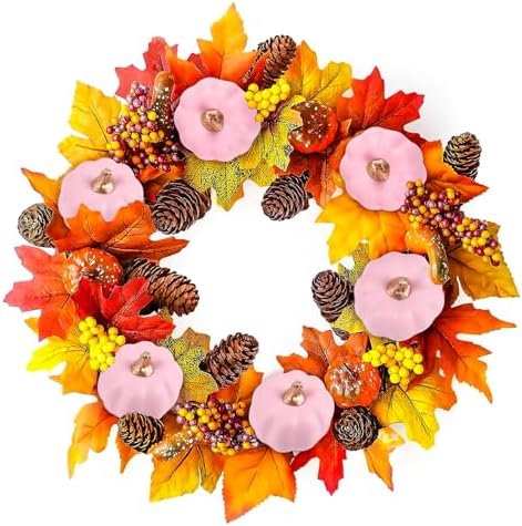 FOIMAS 12pcs Pink Artificial Pumpkins,Small Faux Pumpkins Lifelike Foam Pumpkin for Fall Halloween Thanksgiving Home Decoration Harvest Decor
