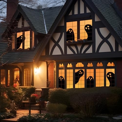 Mindsoft 3 Pcs Halloween Boo Silhouette Window Decor