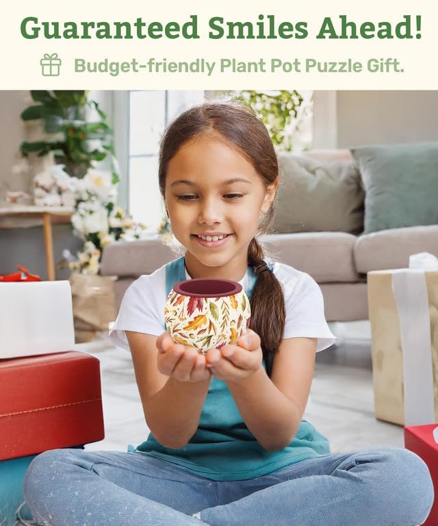 PieceRelax Unique 3D Puzzle Planter - 80 Plastic Pieces [K1153]