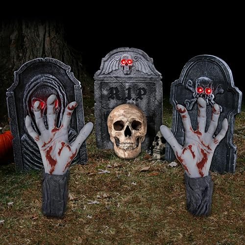 Halloween Zombie Hand Yard Stakes Outdoor Decorations Lawn Groundbreaker