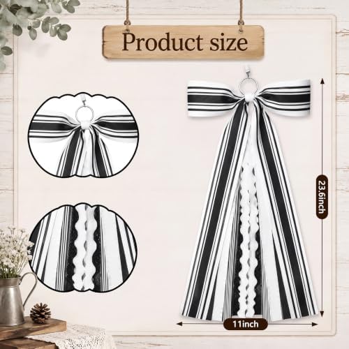 Suncalla 2 Pcs Minimalist Modern Ribbon Bow for Wreath Front Door