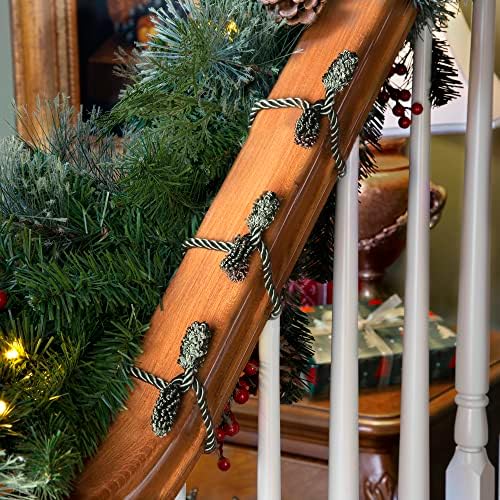 Haute Decor Decorative Twist Ties, 6 Pack, 20 inches (Green) - Hang Garland, Lights, Decorations