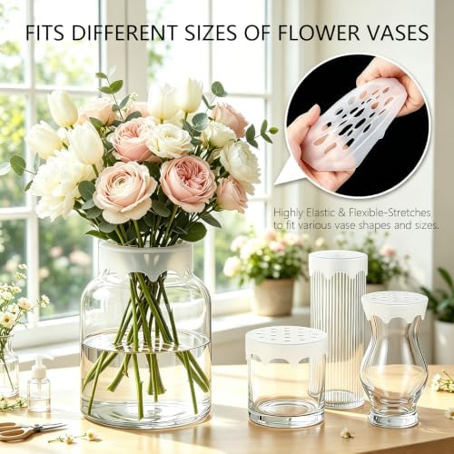 Silicone Flower Arranging Grid,Flower Arrangement Holder for Vases (1)