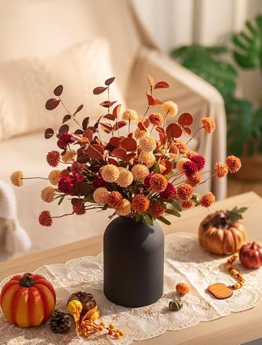 BLOSMON Faux Flowers Table Centerpiece for Dining Room, Fall Flower in Vase