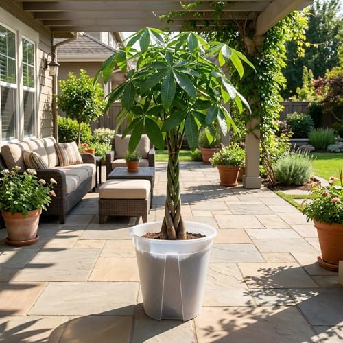 Large Clear Nursery Pot with Drainage Holes 7/8/10/12 inch,12pack