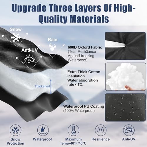 2 Pack Outdoor Faucet Covers for Winter Freeze Protection